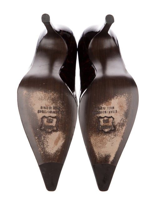 Stuart Weitzman Patent Leather Animal Print Pumps
