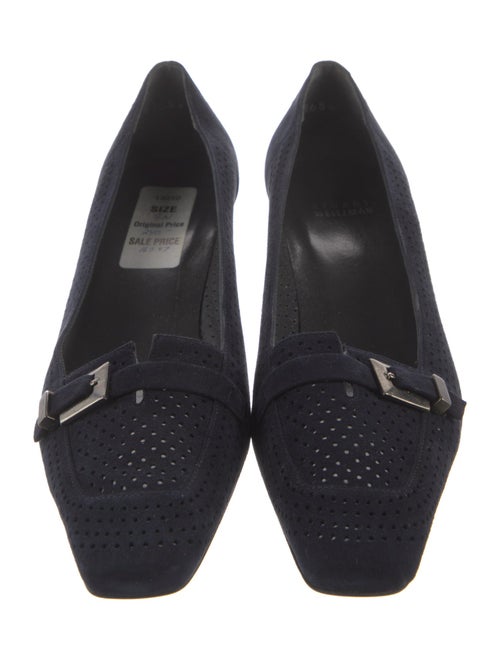 Stuart Weitzman Suede Lasercut Accents Pumps