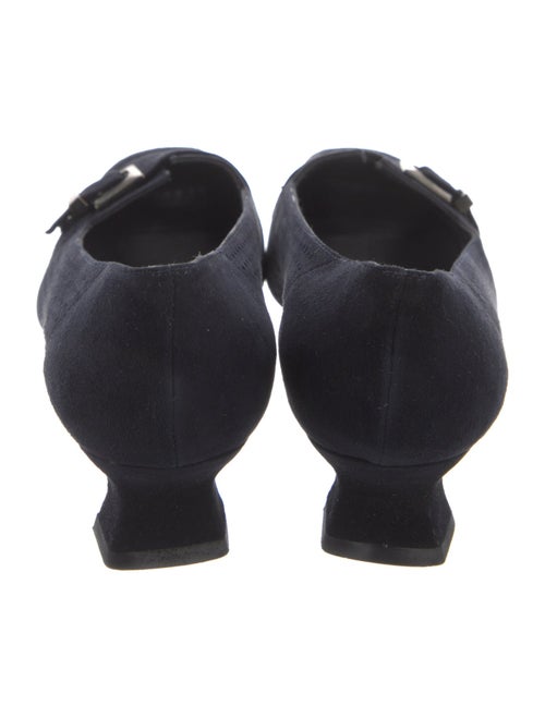 Stuart Weitzman Suede Lasercut Accents Pumps