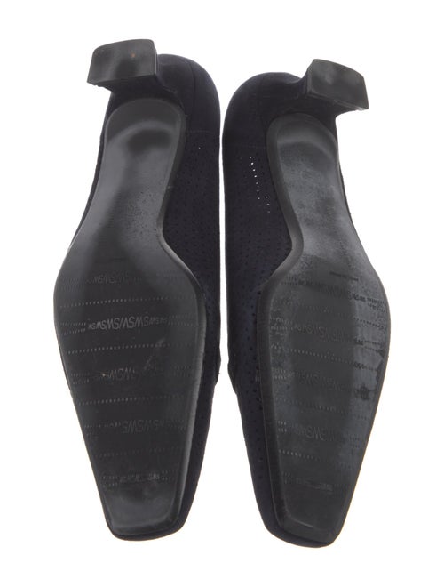 Stuart Weitzman Suede Lasercut Accents Pumps