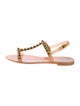 Stuart Weitzman Rubber Studded Accents T-Strap Sandals