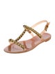 Stuart Weitzman Rubber Studded Accents T-Strap Sandals