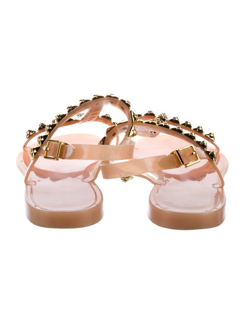 Stuart Weitzman Rubber Studded Accents T-Strap Sandals