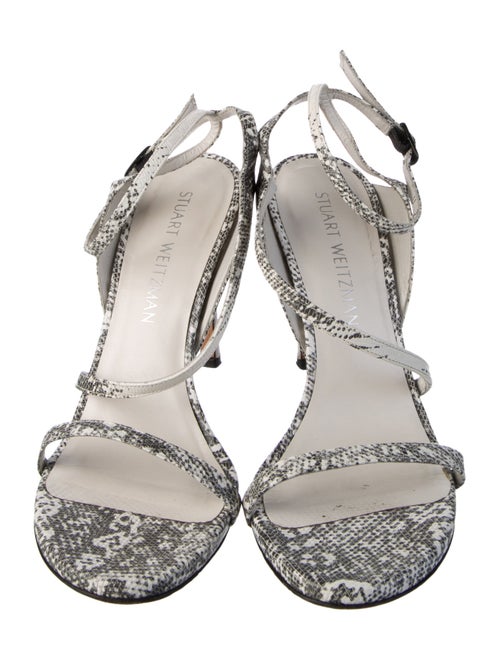 Stuart Weitzman Leather Animal Print Sandals