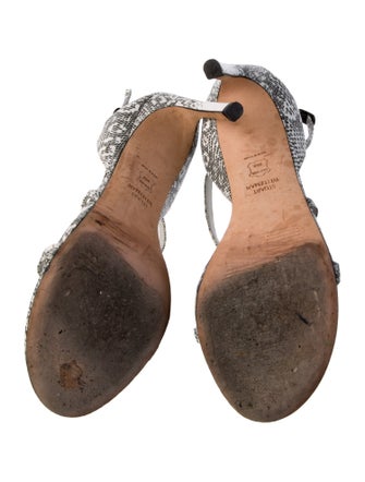 Stuart Weitzman Leather Animal Print Sandals