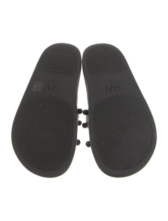Stuart Weitzman Leather Studded Accents Slides