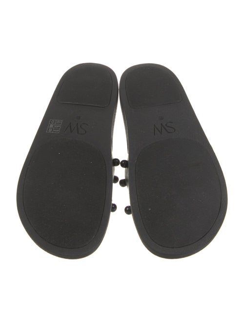 Stuart Weitzman Leather Studded Accents Slides