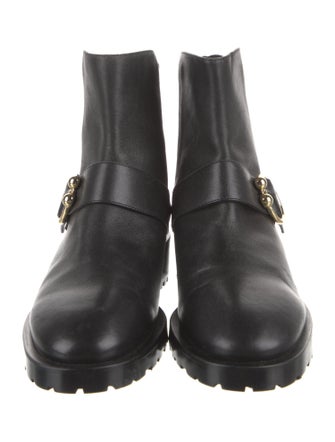 Stuart Weitzman Leather Moto Boots