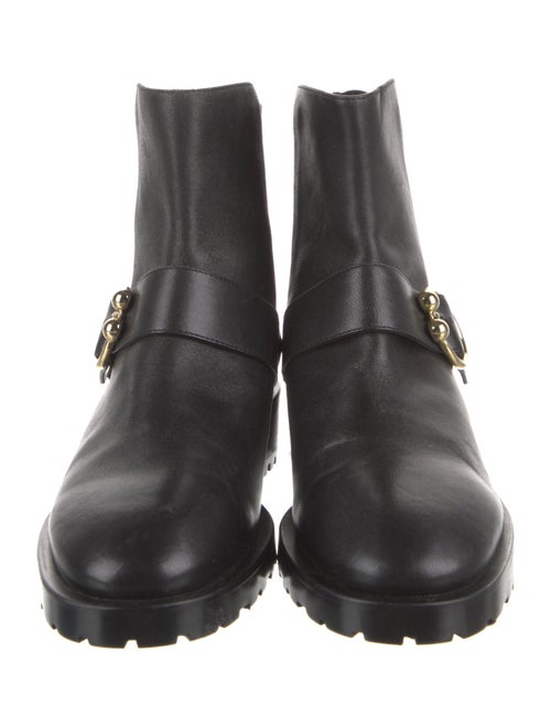 Stuart Weitzman Leather Moto Boots