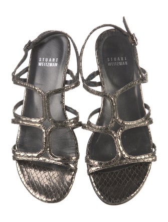 Stuart Weitzman Patent Leather Slingback Sandals