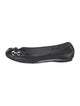 Stuart Weitzman Leather Bow Accents Flats