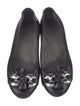 Stuart Weitzman Leather Bow Accents Flats