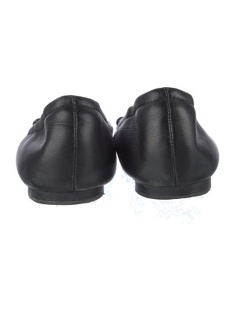 Stuart Weitzman Leather Bow Accents Flats