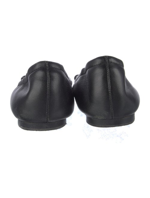 Stuart Weitzman Leather Bow Accents Flats