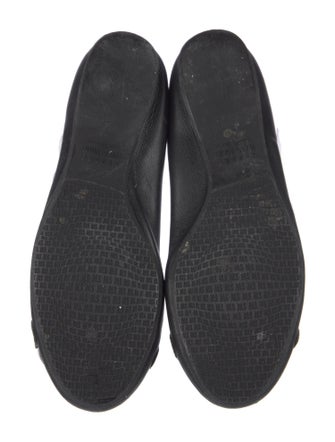 Stuart Weitzman Leather Bow Accents Flats