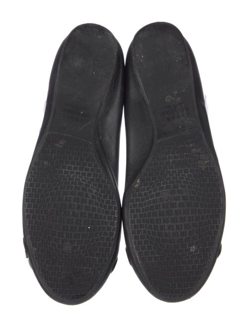 Stuart Weitzman Leather Bow Accents Flats