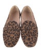 Stuart Weitzman Suede Animal Print Loafers