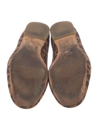 Stuart Weitzman Suede Animal Print Loafers