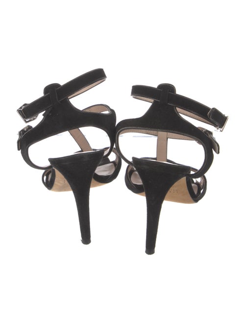 Stuart Weitzman Suede T-Strap Sandals