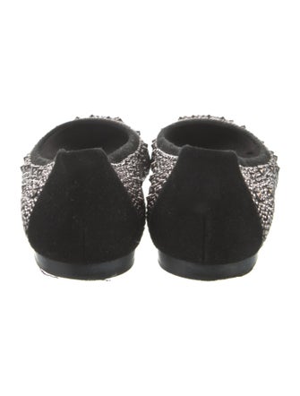 Stuart Weitzman Suede Studded Accents Flats