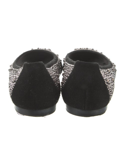 Stuart Weitzman Suede Studded Accents Flats