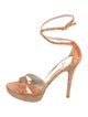 Stuart Weitzman Snakeskin Animal Print Sandals