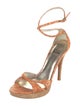 Stuart Weitzman Snakeskin Animal Print Sandals