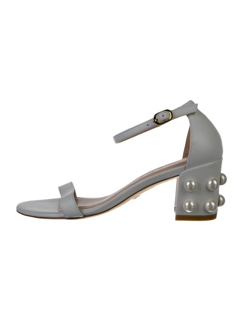 Stuart Weitzman Leather Studded Accents Sandals