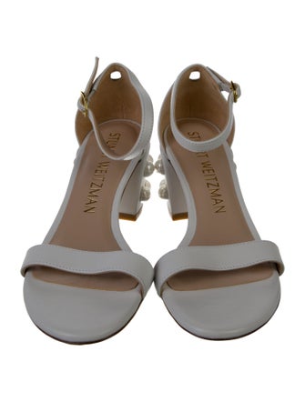 Stuart Weitzman Leather Studded Accents Sandals