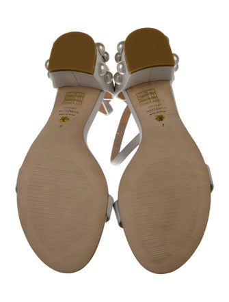 Stuart Weitzman Leather Studded Accents Sandals