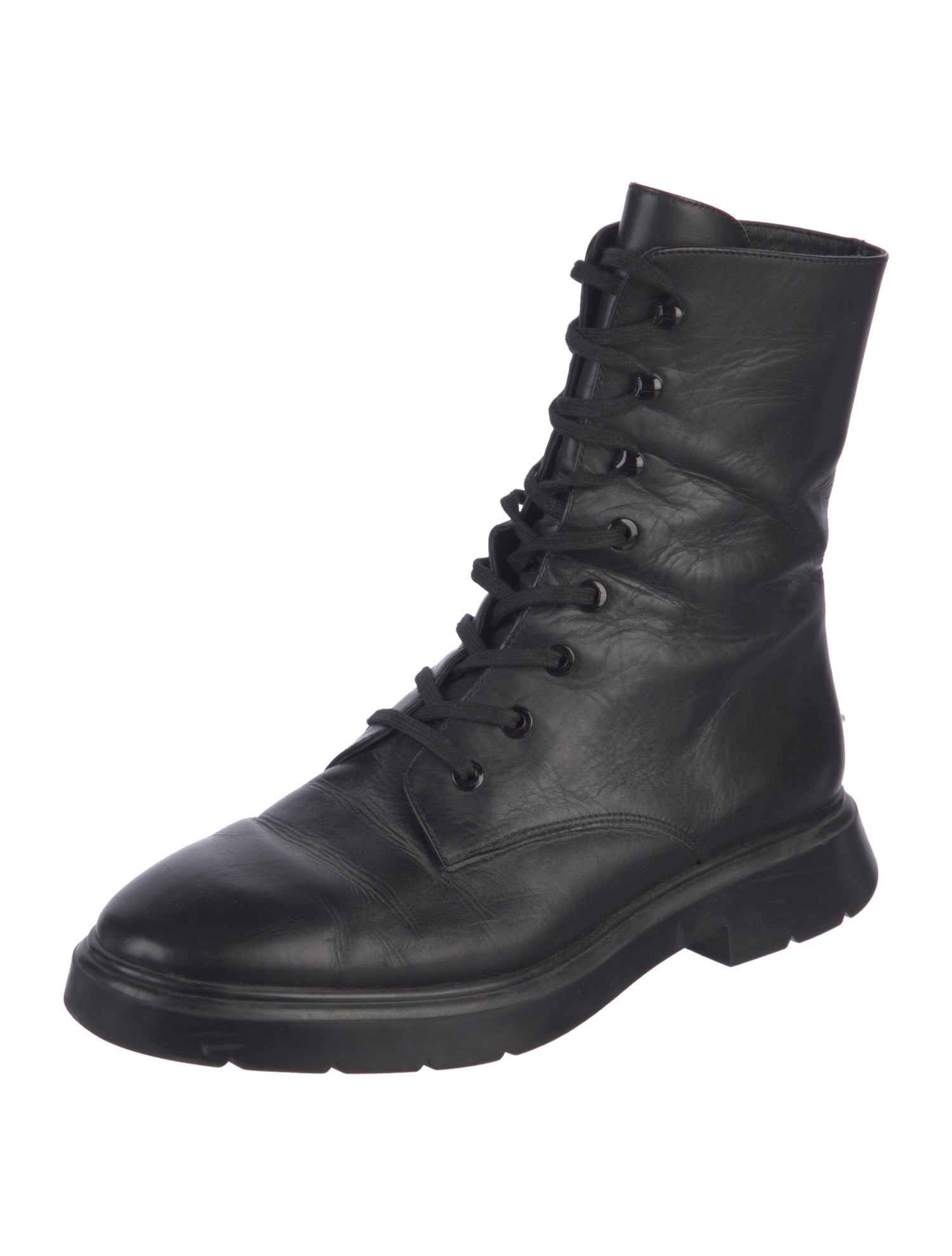 Stuart Weitzman Leather Combat Boots