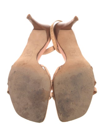 Stuart Weitzman Snakeskin Slingback Sandals