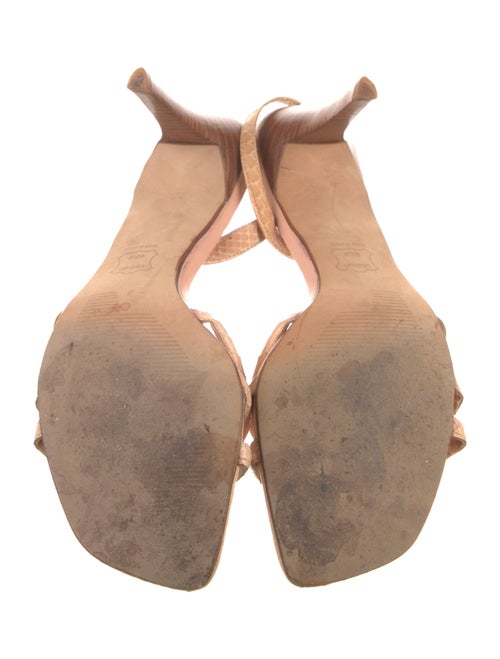 Stuart Weitzman Snakeskin Slingback Sandals