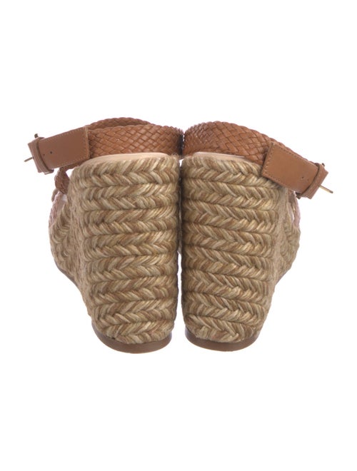 Stuart Weitzman Leather Colorblock Pattern Espadrilles