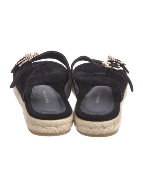 Stuart Weitzman Suede Crystal Embellishments Espadrilles