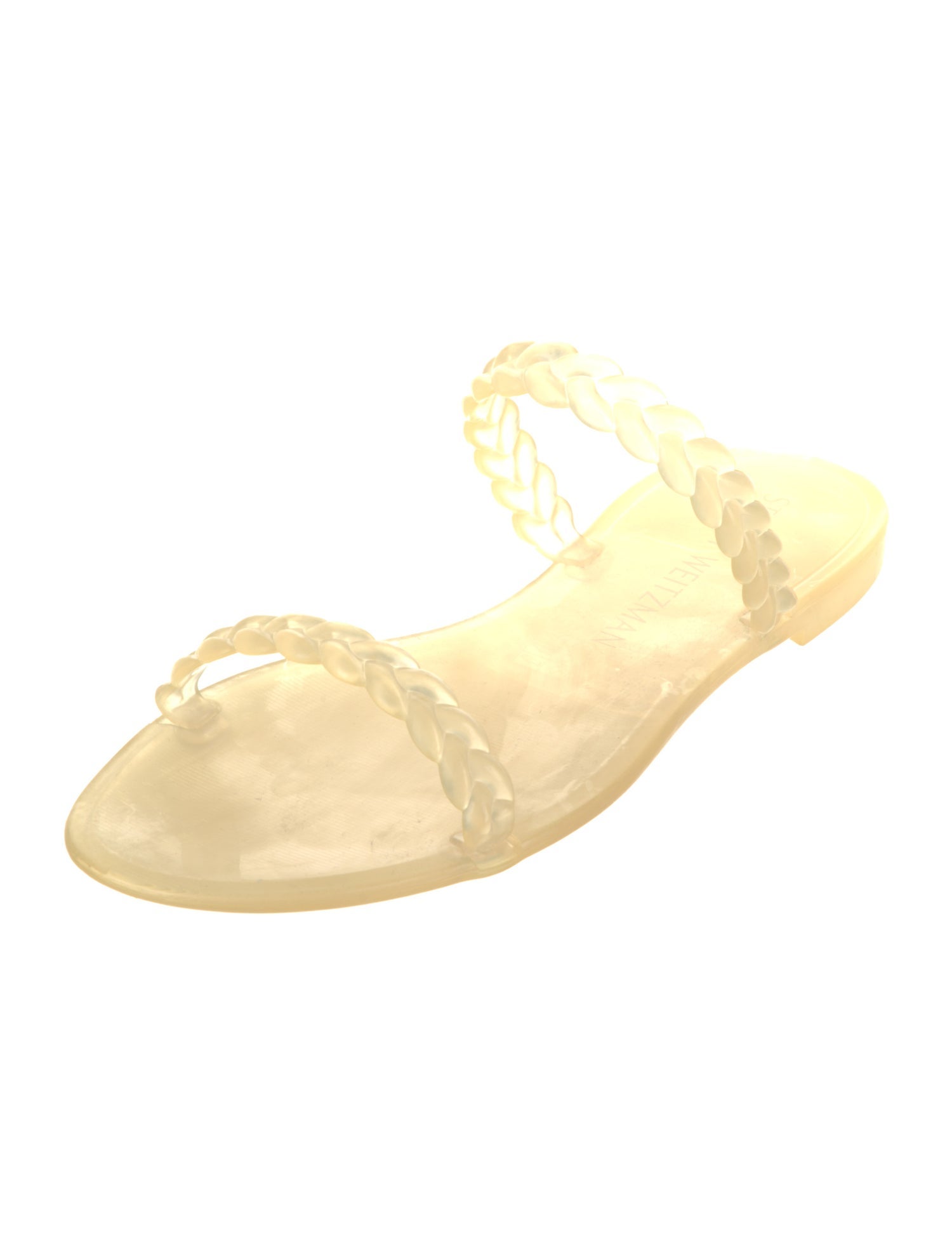 Stuart Weitzman Rubber Braided Accents Slides