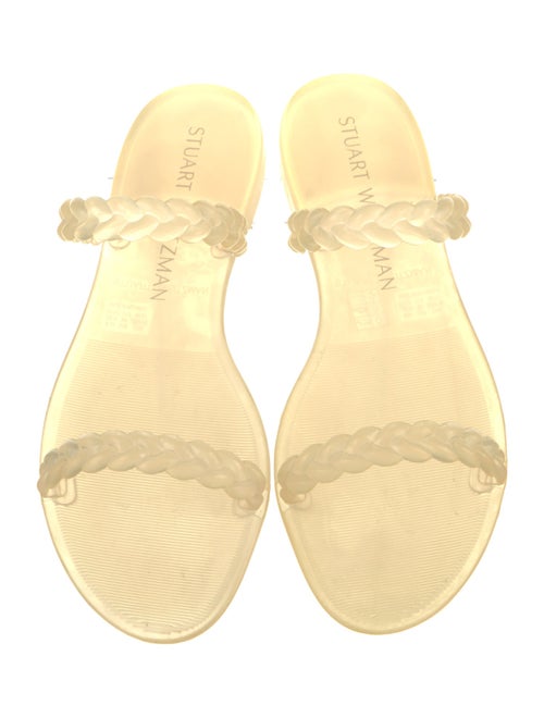 Stuart Weitzman Rubber Braided Accents Slides