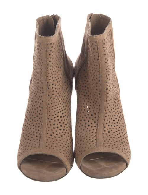 Stuart Weitzman Suede Lasercut Accents Boots