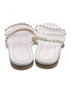 Stuart Weitzman Leather Studded Accents Slides