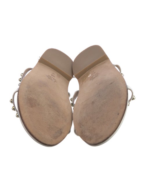 Stuart Weitzman Leather Studded Accents Slides