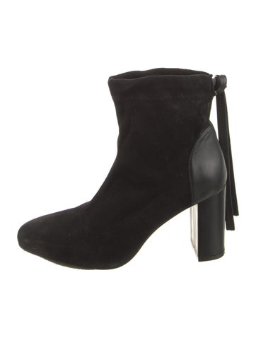 Stuart Weitzman Boots Suede Leather Trim Embellishment US 8 |