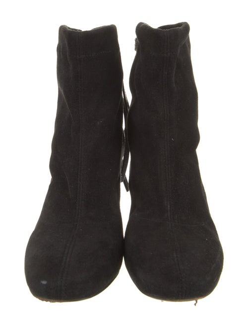Stuart Weitzman Suede Leather Trim Embellishment Boots