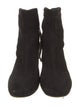 Stuart Weitzman Suede Leather Trim Embellishment Boots