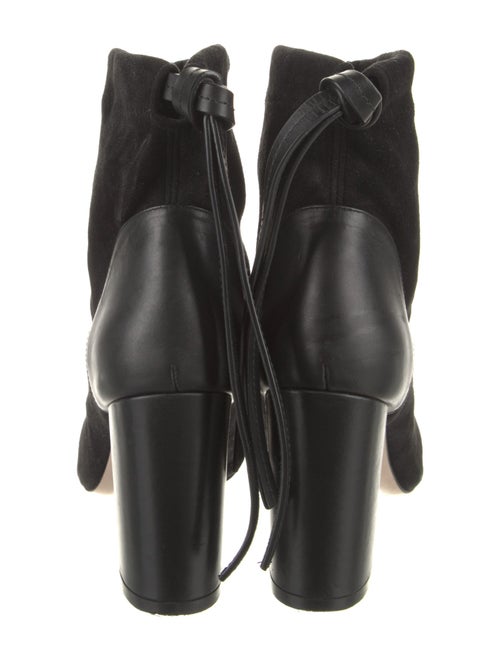 Stuart Weitzman Suede Leather Trim Embellishment Boots