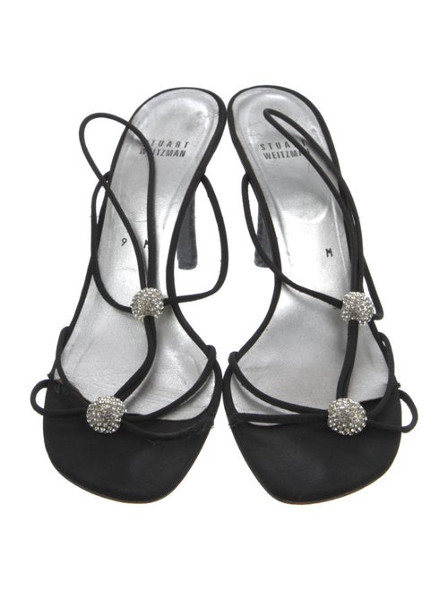 Stuart Weitzman Crystal Embellishments Slingback Sandals