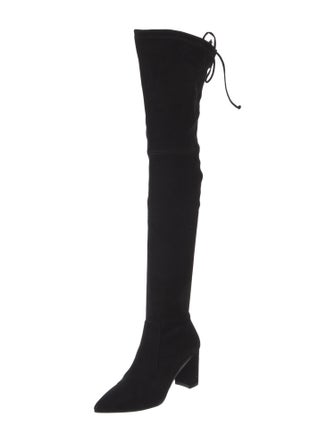 Stuart Weitzman Suede Lace-Up Boots