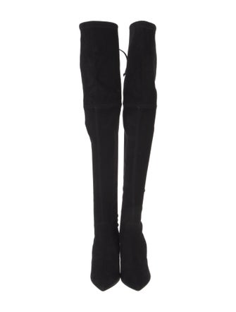 Stuart Weitzman Suede Lace-Up Boots