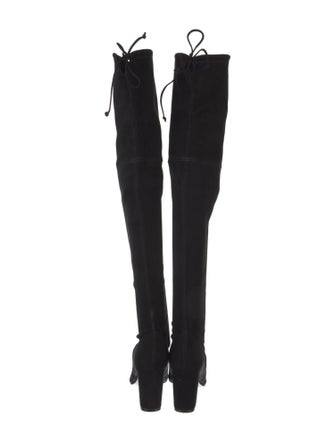 Stuart Weitzman Suede Lace-Up Boots
