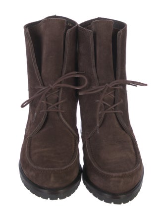 Stuart Weitzman Suede Combat Boots