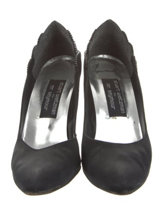 Stuart Weitzman Satin Crystal Embellishments Pumps